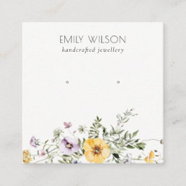 Gelbe Wildblume Quadratische Visitenkarte