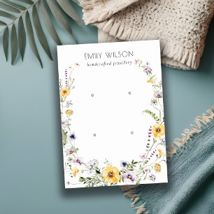 Gelbe Wildblume Wreath 2 Stuhlvorführung Visitenkarte