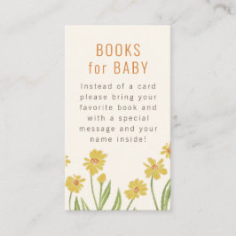 Gelbe Wildblumen Babydusche Anfrage Begleitkarte