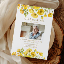 Gelbe Wildblumen Beerdigungsauftrag