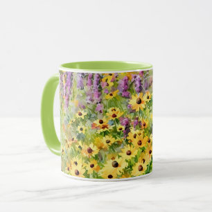 Gelbe Wildblumen Blumenstrauß Blume Tasse Cup
