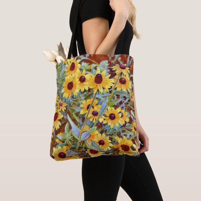 Gelbe Wildblumen Blumenstrauß Tasche (Von Nahem)