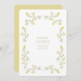 Gelbe Wildblumen Brautparty Einladung