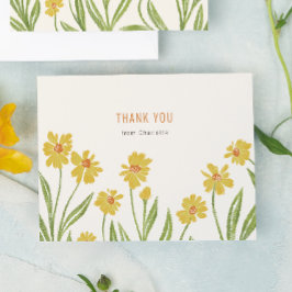 Gelbe Wildblumen Dankeskarte