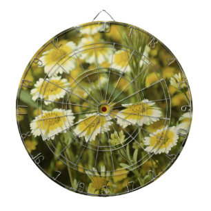 Gelbe Wildblumen Dartscheibe