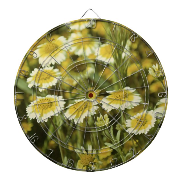 Gelbe Wildblumen Dartscheibe (vorne)