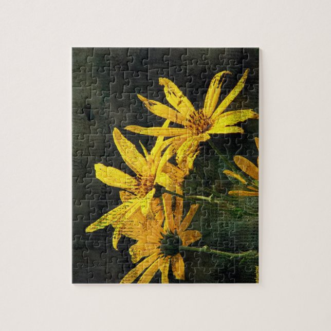 Gelbe Wildblumen Puzzle (Vertikal)