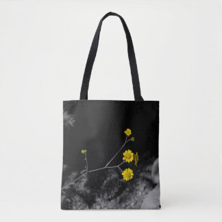 Gelbe Wildblumen unter einem Baum, koloriert 16x20