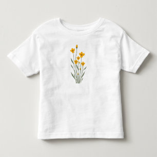 Gelbe Wildblumen Vintag Kleinkind T-shirt