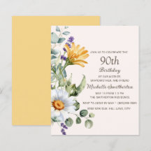 Gelbe Wildblumen Weißer Milchmarkt 90. Geburtstag