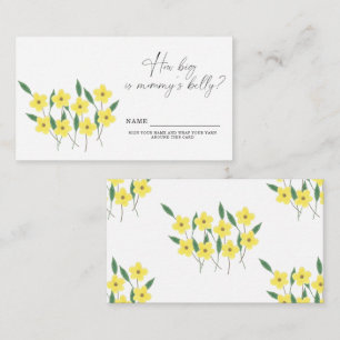 Gelbe Wildblumen Wie groß ist das Bauchspiel der M Begleitkarte