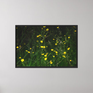 Gelbe wilde Blume Gestrickte Canvas drucken Leinwanddruck