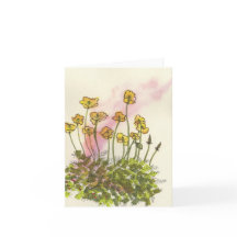 Gelbe Wilde Mohn-Grußkarte