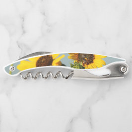 Gelbe wilde Sonnenblumen mit Biene Fotografie Kellnermesser
