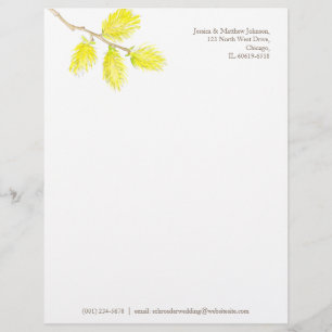 Gelbe Wildkatzen Aquarellkunstschrift Briefkopf