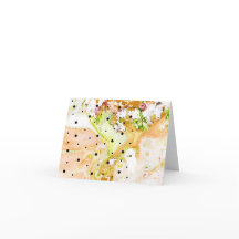 Gelbe Wirbel mit Polka-Punkten, notecard