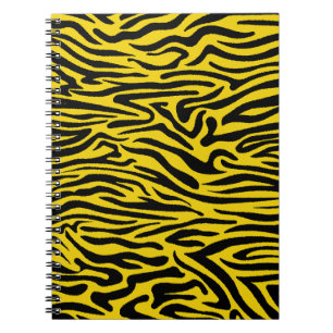 Gelbe Zebra Streifen Preppy Wild Animal Print Notizblock