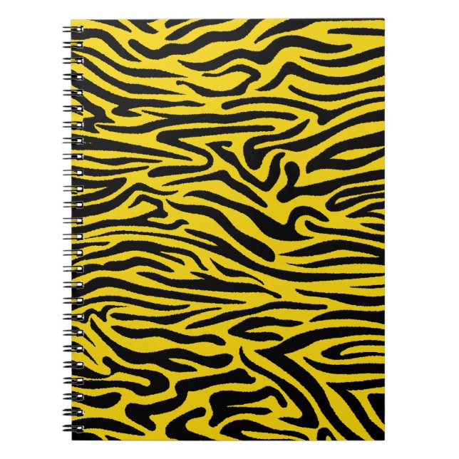 Gelbe Zebra Streifen Preppy Wild Animal Print Notizblock (Vorderseite)