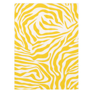 Gelbe Zebra Streifen Preppy Wild Animal Print Tischdecke