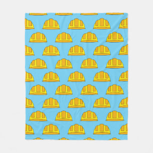 Gelbe Zeichentrick-Hardhat Fleecedecke
