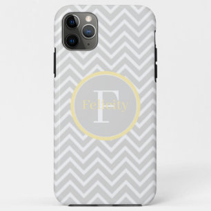 Gelbe Zickzack Monogramm Case-Mate iPhone Hülle