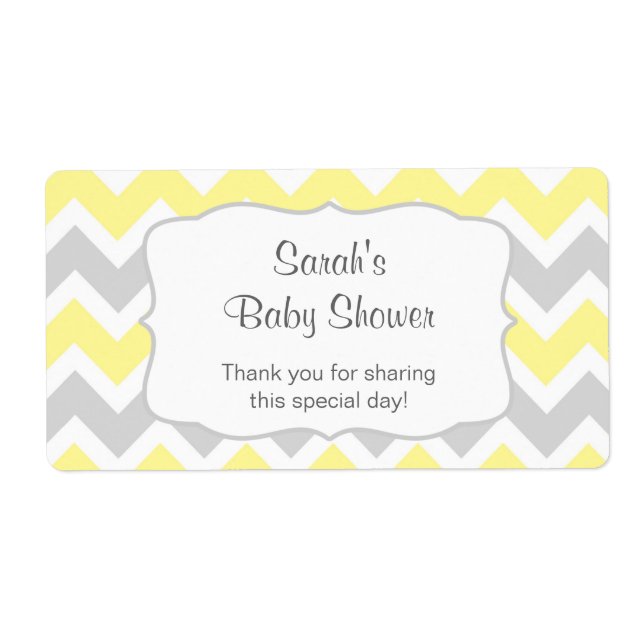 Gelbe Zickzack Wasserflasche oder bevorzugen Sie e (Vorne)