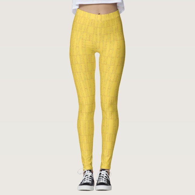 Gelbe Ziegelstein-Straßen-Leggings Leggings (Vorderseite)