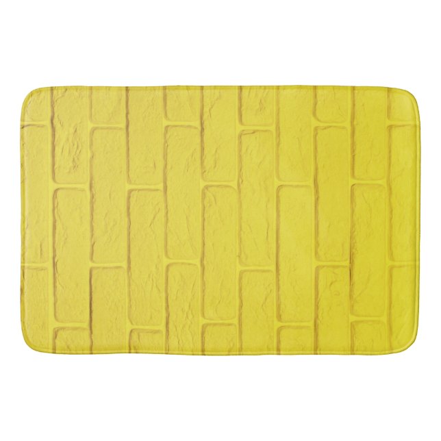 gelbe Ziegelwand Badematte (Vorderseite)