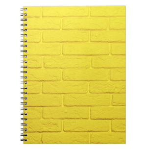 gelbe Ziegelwand Notizblock