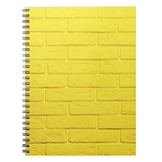 gelbe Ziegelwand Notizblock (Vorderseite)