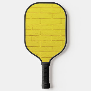 gelbe Ziegelwand Pickleball Schläger