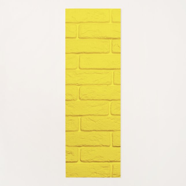 gelbe Ziegelwand Yogamatte (Vorderseite)