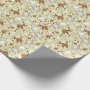 Gelbe Ziegen Geschenkpapier