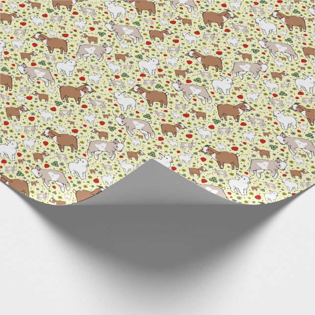 Gelbe Ziegen Geschenkpapier (Ecke)