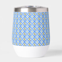 Gelbe Zitrone Blaue Fliese 