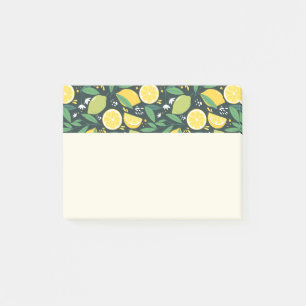 Gelbe Zitrone und Limones Fruchtmuster Post-it Klebezettel