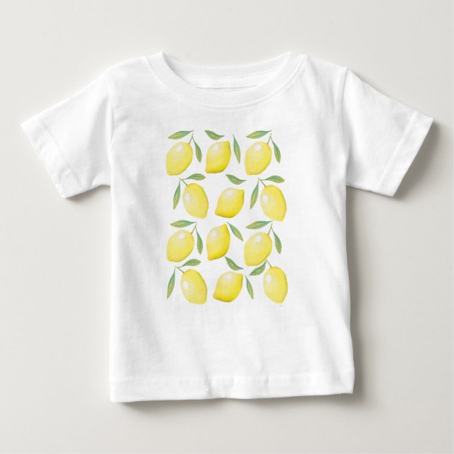 Gelbe Zitronen Baby T-shirt (Vorderseite)