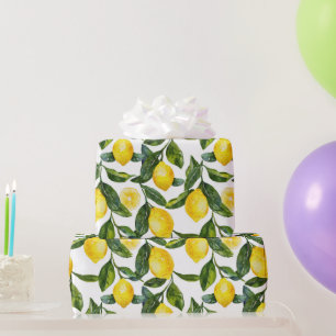 Gelbe Zitronen Einweihungsfeier Geschenkpapier