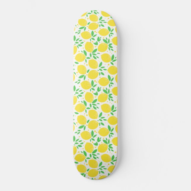 Gelbe Zitronen, frisch 2 Skateboard (Vorderseite)