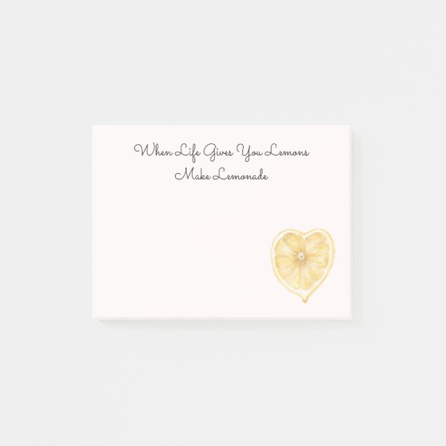 Gelbe Zitronen Frucht   Post-it Klebezettel (Vorderseite)