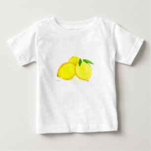 Gelbe Zitronen Früchte Wasserfarbe Citrus Modern Baby T-shirt