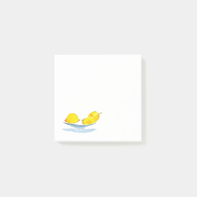 Gelbe Zitronen Fruchtkunst Post-it Klebezettel (Vorderseite)