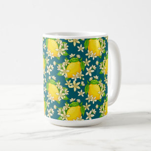 gelbe Zitronen Kaffeetasse