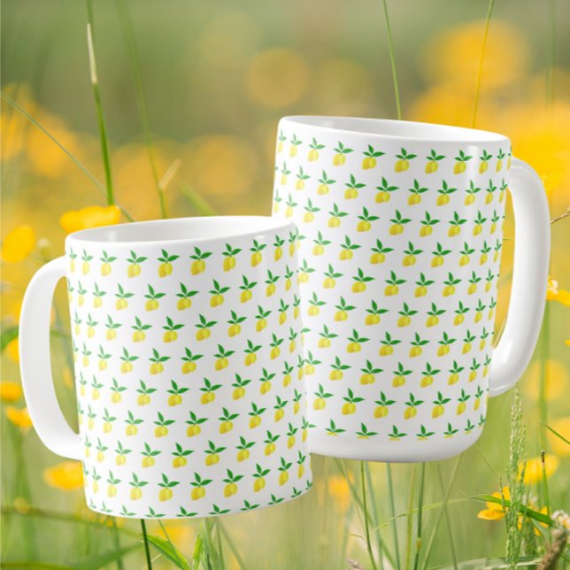 Gelbe Zitronen  Kaffeetasse (Ditsy little lemons are so cute!)