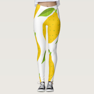 Gelbe Zitronen, nahtlos künstlerisches Muster. Leggings