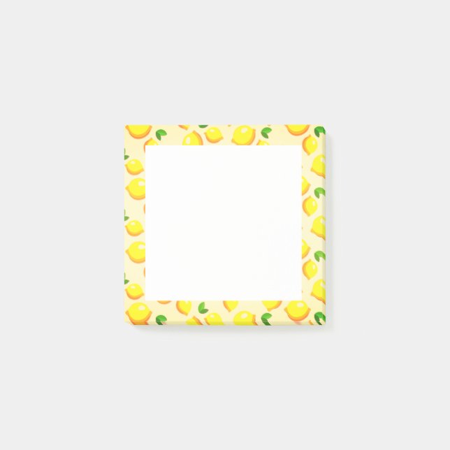 Gelbe Zitronen Post-it Klebezettel (Vorderseite)