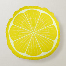 Gelbe Zitronenscheibe Citrus-Keil