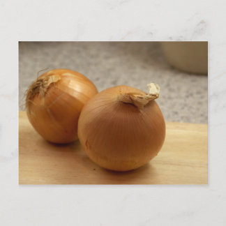 Gelbe Zwiebeln Gemüse Postkarte