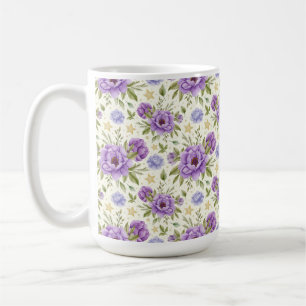 GELBEN MIT SCHATTEN LILA WASSERFARBENER BLUME KAFFEETASSE