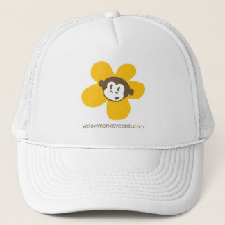 Gelber Affe-Blumen-Hut Truckerkappe